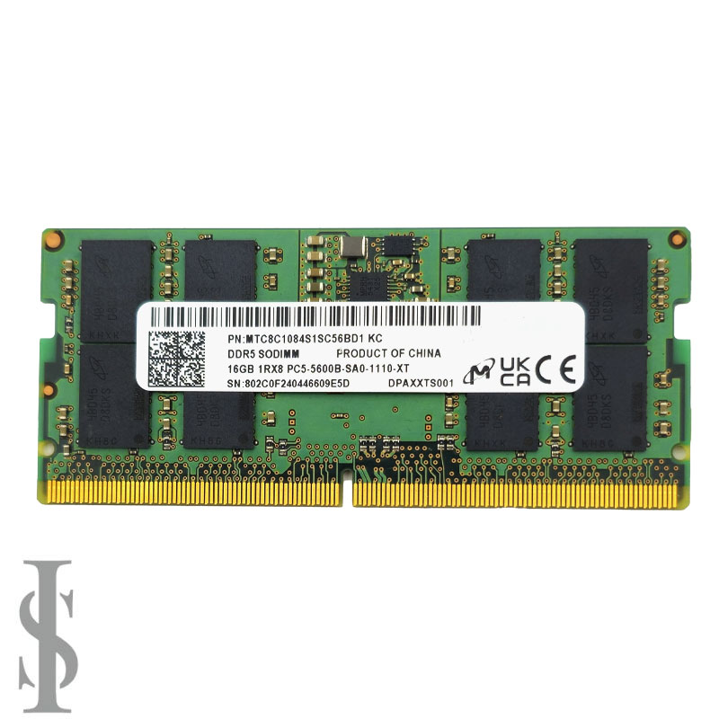 رم استوک لپ تاپ میکرون DDR5 ظرفیت 16 گیگابایت فرکانس 5600 مگاهرتز